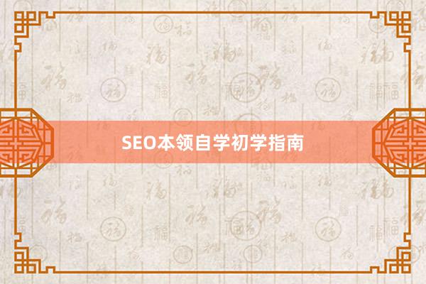SEO本领自学初学指南